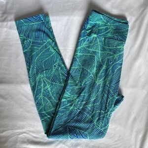LuLaRoe Blue and Green Patterned Leggings